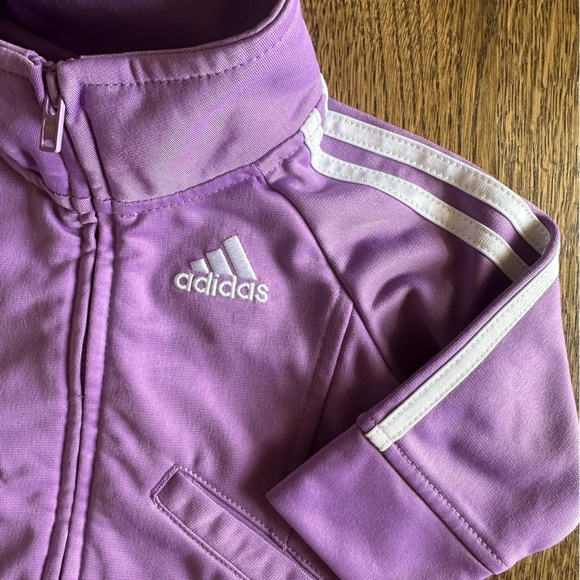 Adidas Purple Zip Up Jacket - Baby 3 Months - Picture 4 of 4